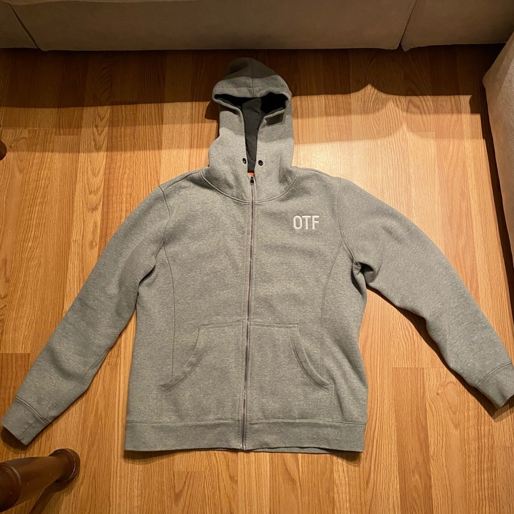 Gray OTF Zip Up Hoodie